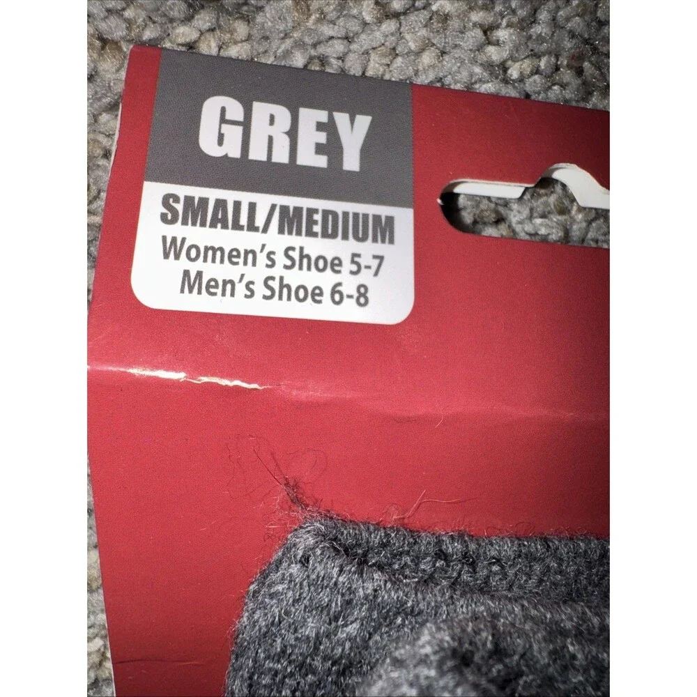 35 below thermal thicker insulated crew socks Sz Men 6-8 Woman 5-7 Grey
